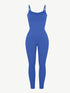 Well-in Vogue High Stretchy Seamless Sling Tummy Control Jumpsuit Removable cup pads